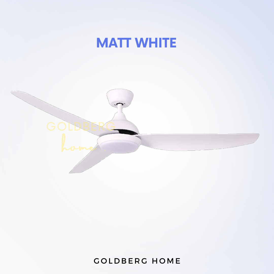 Matt White Bestar Star-3 Ceiling Fan | Ceiling Fan with LED Light | Goldberg Home SG