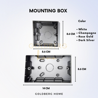 Mounting box compatible Legrand Galion Mallia Black White Silver Rose Gold Champagne