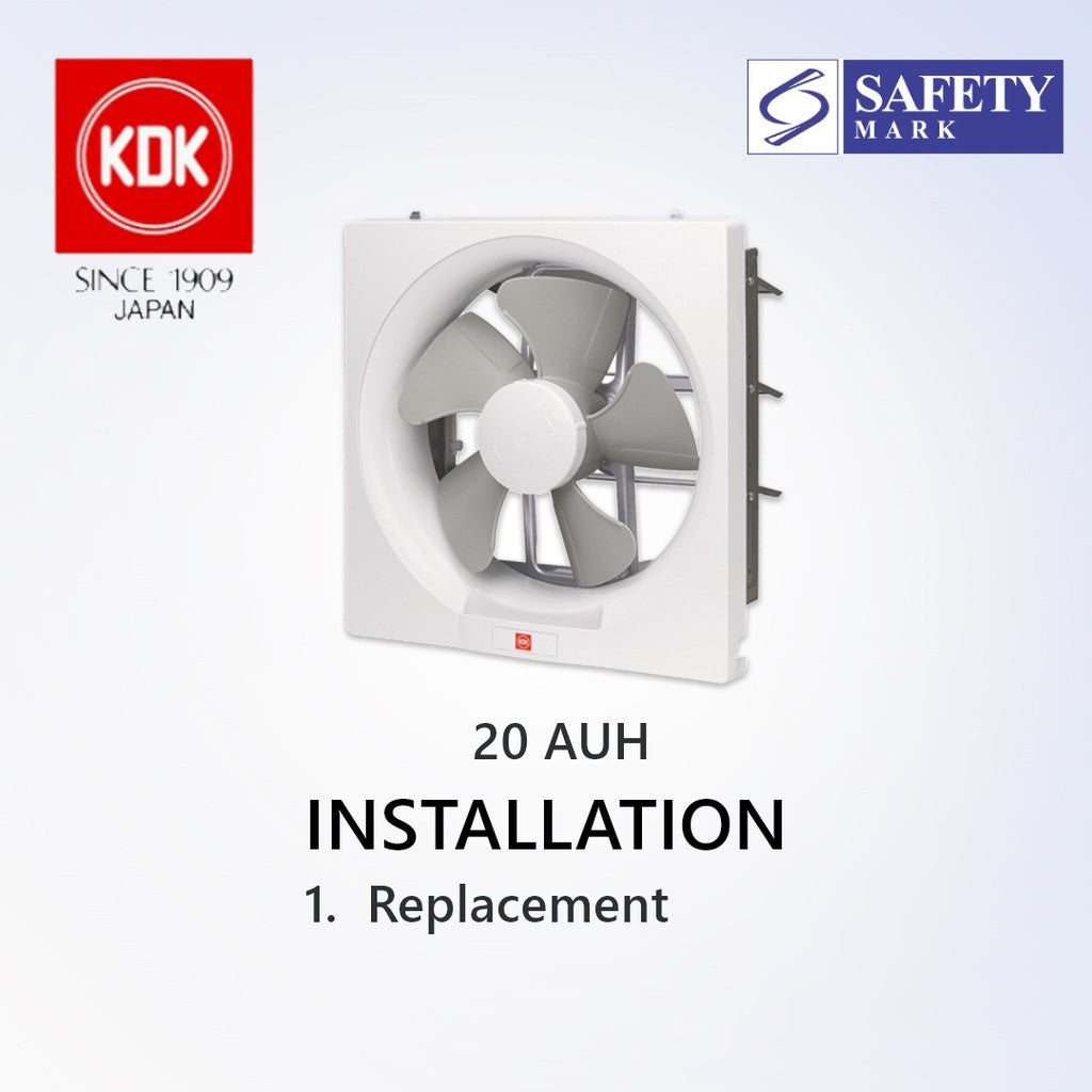 KDK 20/25 AUH Exhaust Fan suitable for SG HDB Condo Landed | Hassle-free Ventilating Fan installation | Goldberg Home SG