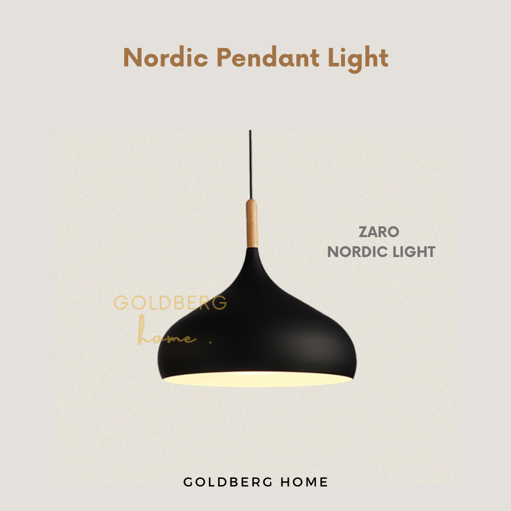 Black Zaro Nordic Pendant Light | Nordic Pendant Light | Goldberg Home SG
