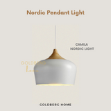 White Camila Nordic Pendant Light Goldberg Home SG