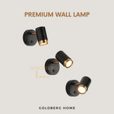 Nacht Luxe Gold rimmed Wall Lamp GU10 - Black White Gold