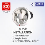 KDK 15 / 20 WUD Exhaust Fan Goldberg Home SG