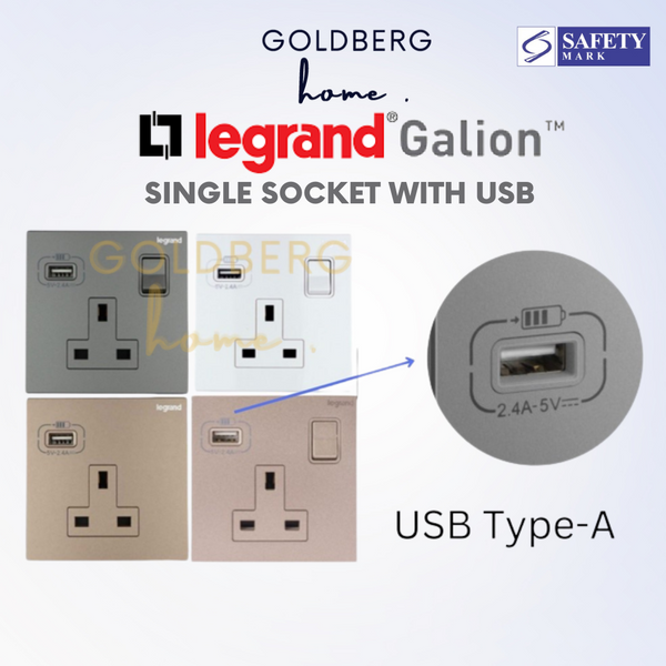 Legrand-Galion-Single-Socket-USB-Goldberg-Home