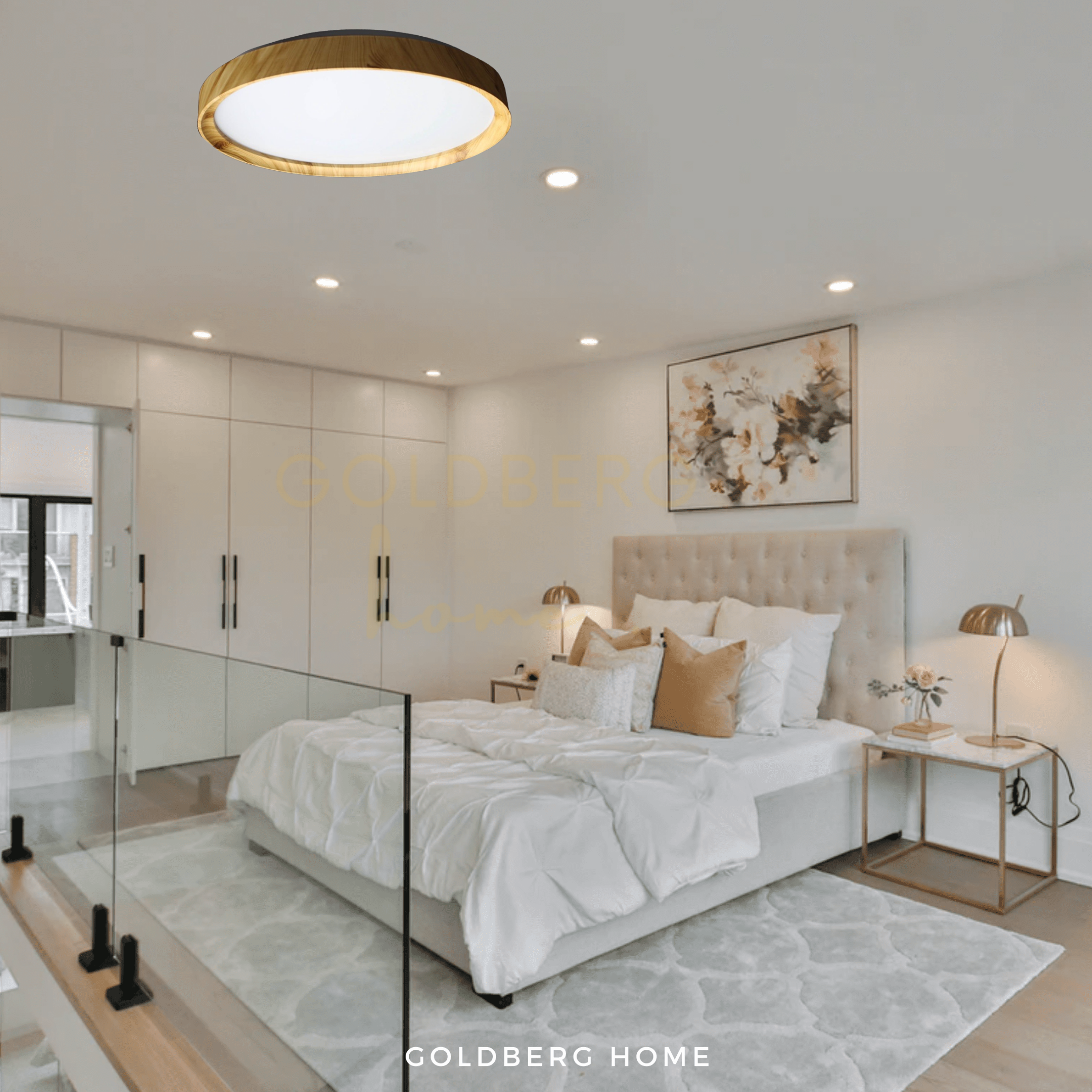 Zakuro Wood LED 39cm 36W Ceiling Light Goldberg Home SG