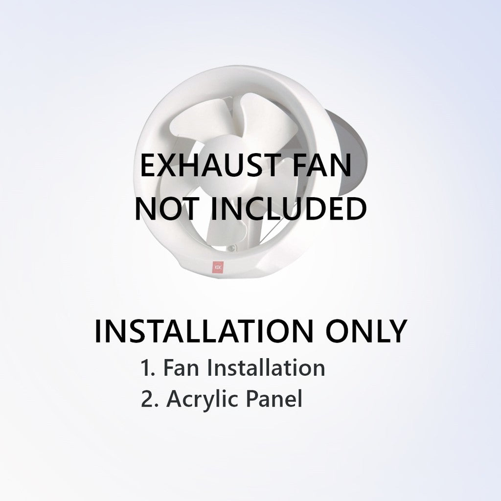 KDK 15 / 20 WUD Exhaust Fan suitable for SG HDB Condo Landed | Acrylic Panel installation | Goldberg Home SG