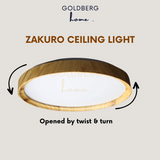 Zakuro Wood LED 39cm 36W Ceiling Light Goldberg Home SG
