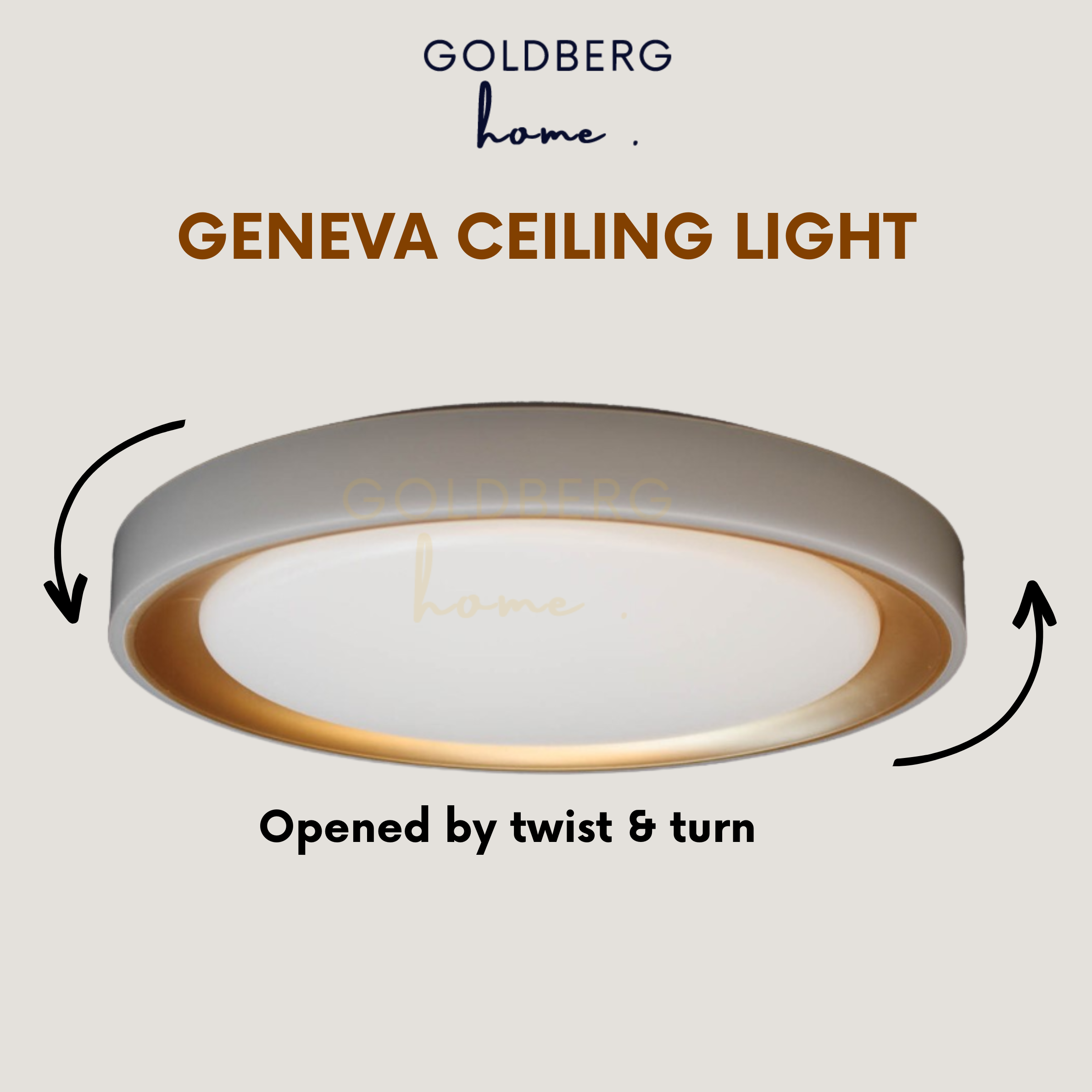 Geneva LED 39cm 36W Ceiling Light Goldberg Home SG