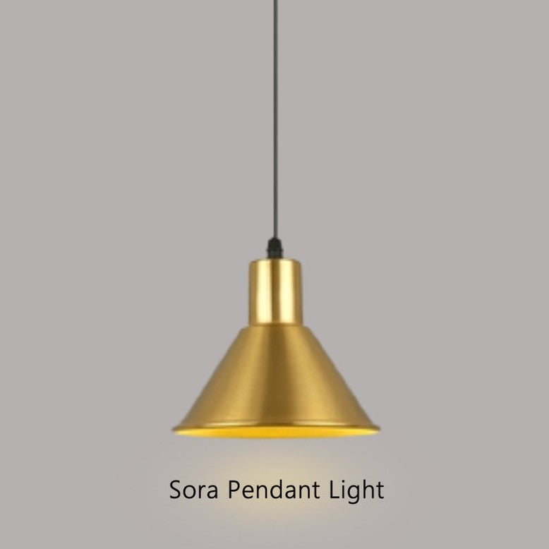Sora Golden Minimalist Pendant Light | Nordic Golden Pendant Light | Goldberg Home SG