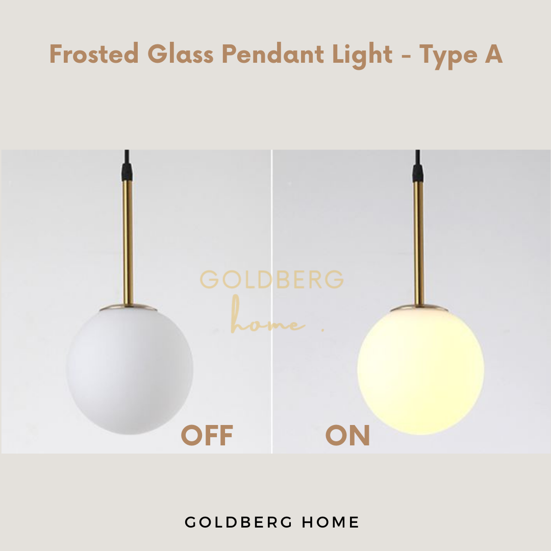 Light Effect of Athena Bolia Pendant light | Frosted Glass Pendant Light | Goldberg Home SG