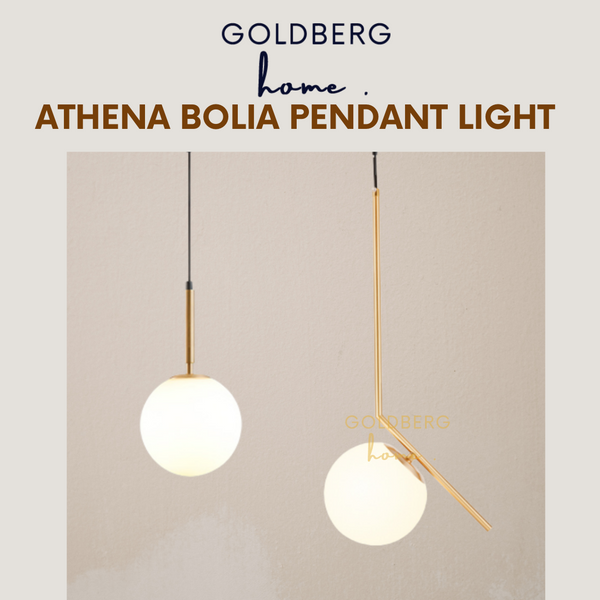 Athena Bolia Frosted Glass Pendant Light Goldberg Home SG