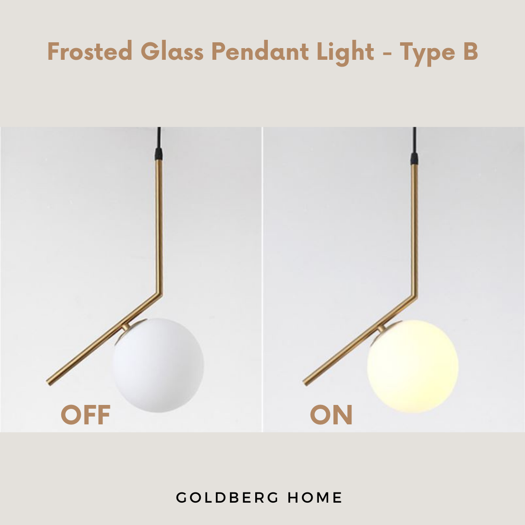 Light Effect of Athena Bolia Pendant light | Frosted Glass Pendant Light | Goldberg Home SG