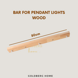 Wood Bar and Base For 3 lights Golberg Home SG