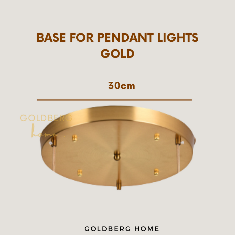 Gold Round Base For 3 lights Golberg Home SG