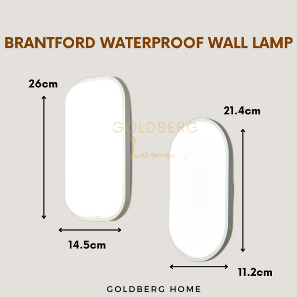 Brantford Waterproof Wall Lamp 20W LED Outdoor Light Goldberg Home SG