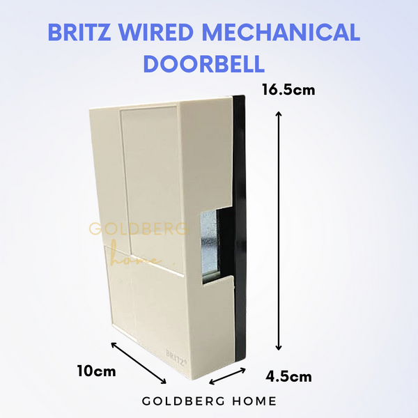 Britz A-208 DC Wired Mechanical Doorbell Goldberg Home SG