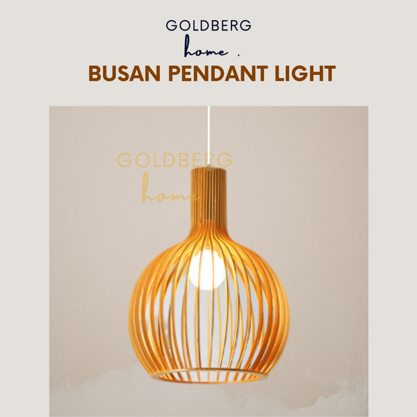 Busan Pendant Light Premium Wood Style Goldberg Home SG