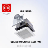 KDK 24CUG Ceiling Mount Exhaust Fan Goldberg Home SG