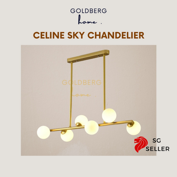 Sky Chandelier Globe Lamp Light Goldberg Home SG