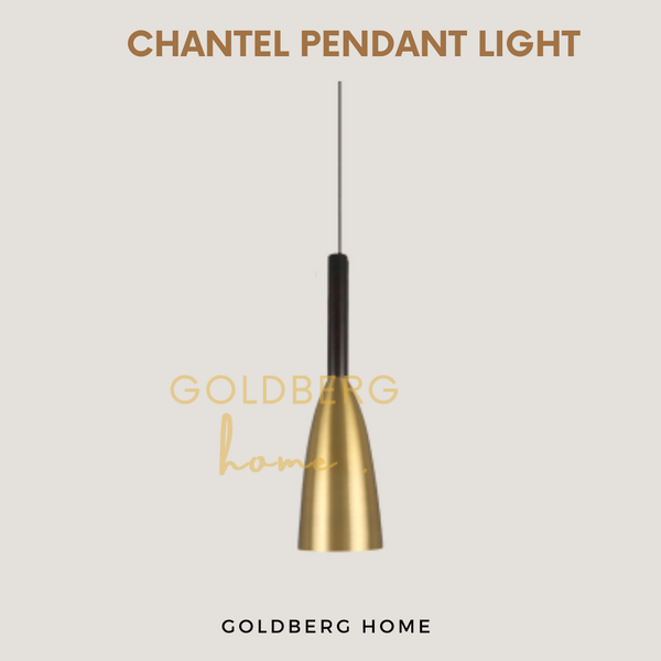 Chantel Minimalist Nordic Golden Pendant Light Goldberg Home SG