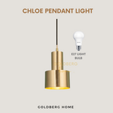 Chloe Minimalist Nordic Golden Pendant Light Goldberg Home SG