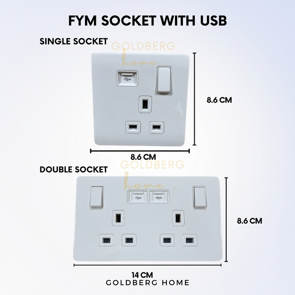 FYM Socket with USB Port