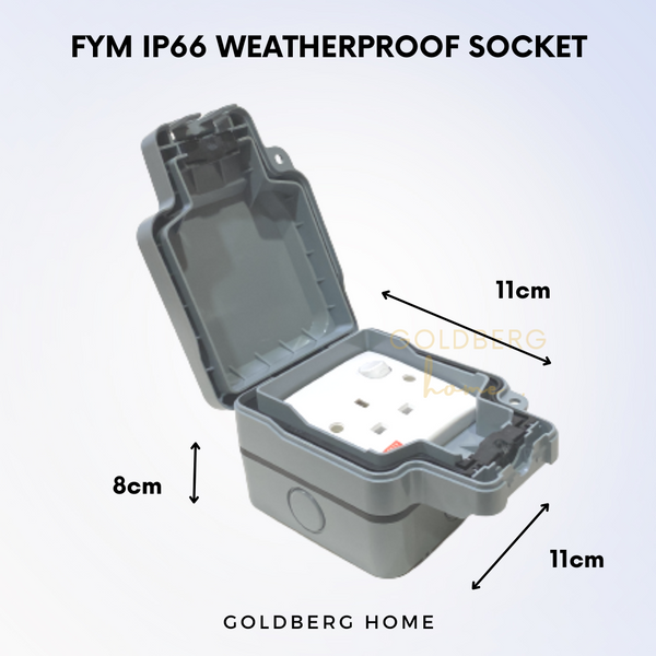 FYM IP66 Weatherproof Waterproof Switch Socket Outlet 13A