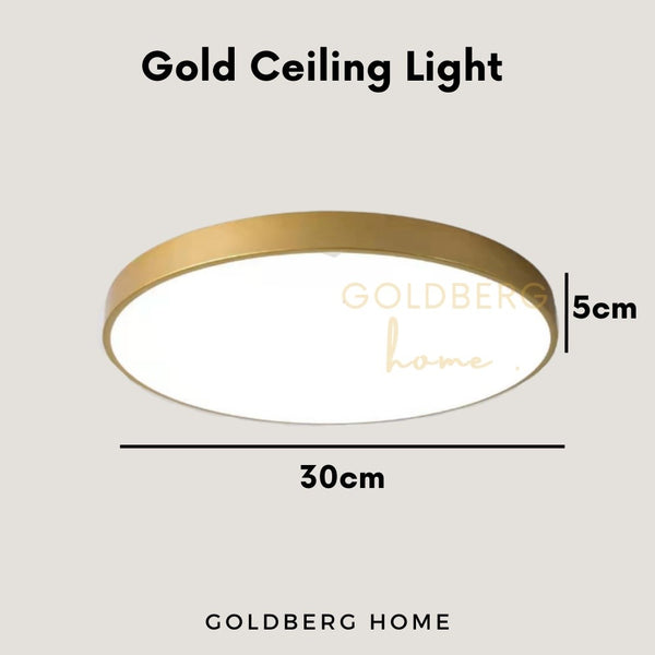 Edinburgh Gold LED Ceiling Light 23cm 30cm 40cm 24W 36W