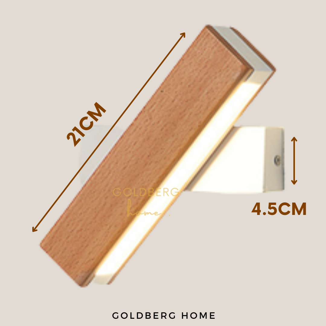Hiro Wood Wall Lamp Goldberg Home SG