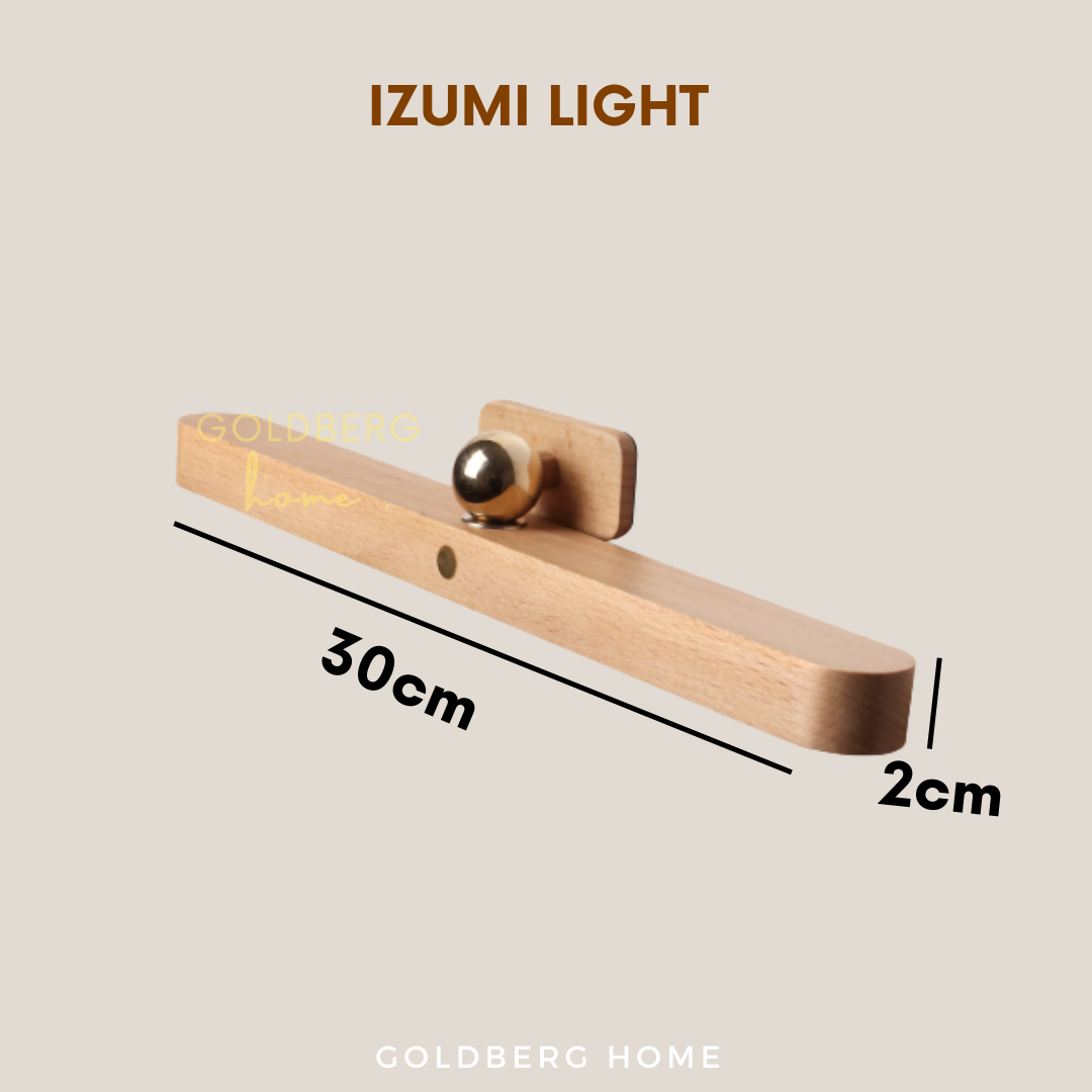 Measurement of Izumi USB LED LightUSB Rechargeable Light | Goldberg Home SG