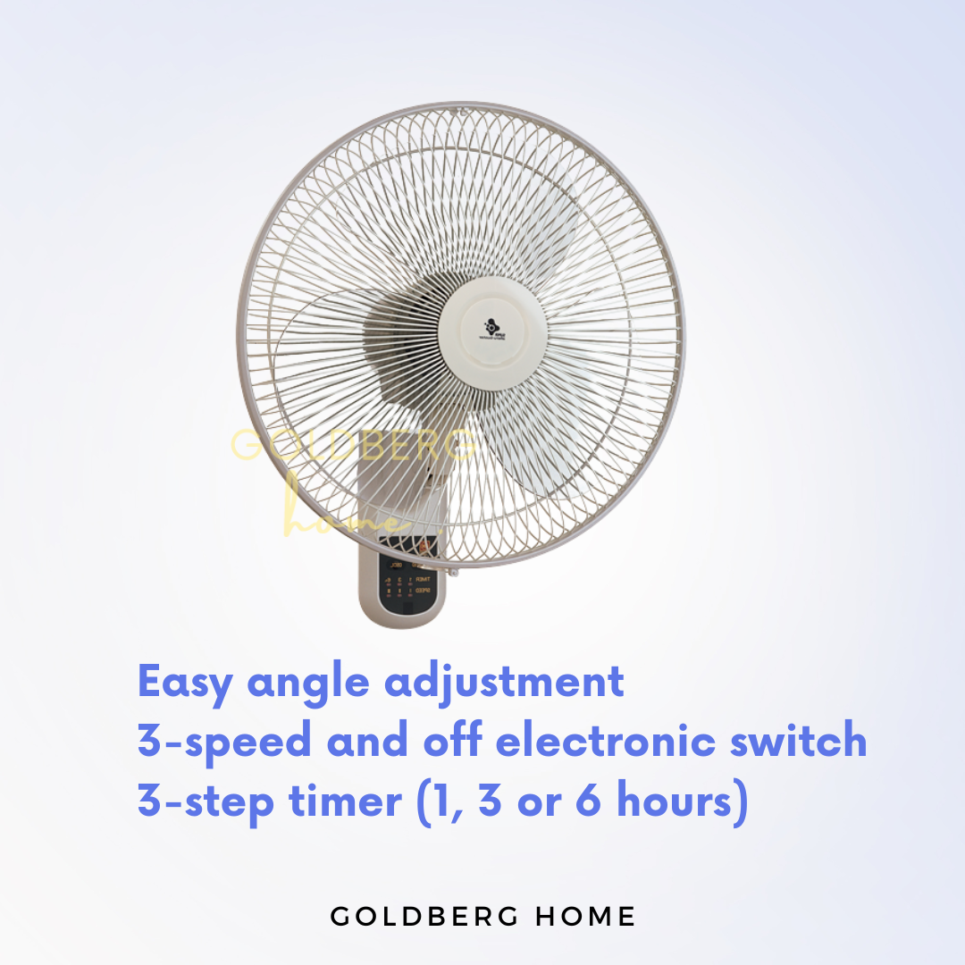 Product Spec KDK M40MS Wall Fan | Wall Fans with Remote Control | Goldberg Home SG
