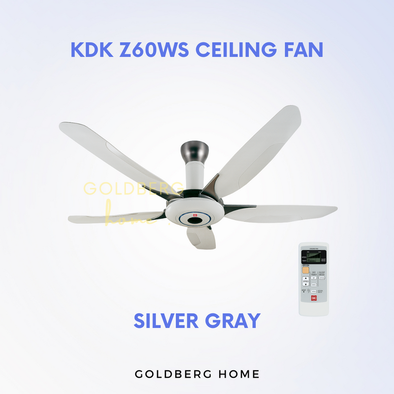 KDK Z60WS Remote Controlled Ceiling Fan Goldberg Home SG