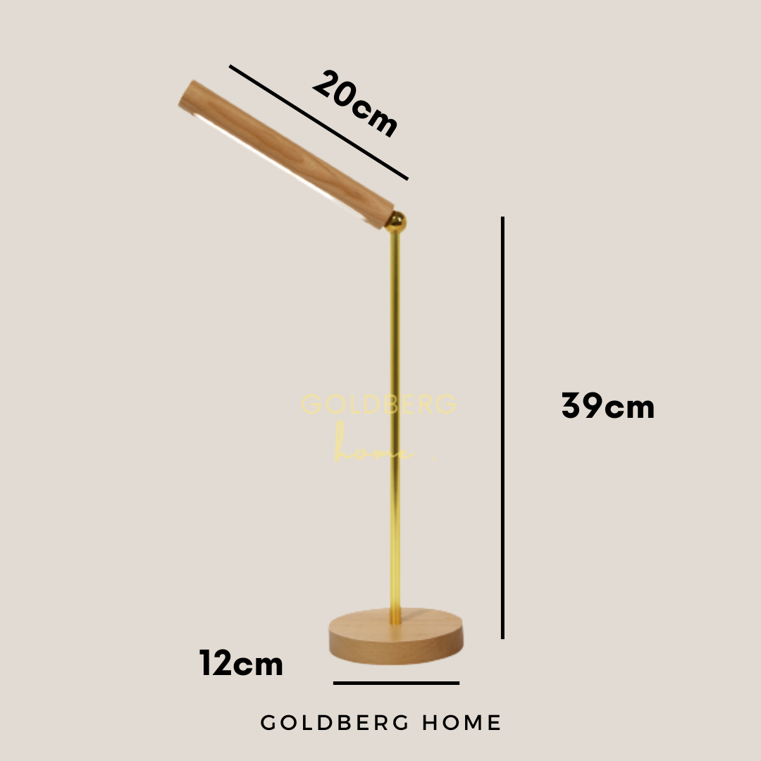 Measurement of Kiyo LED Table Lamp | USB Rechargeable Table Lamp | Goldberg Home SG