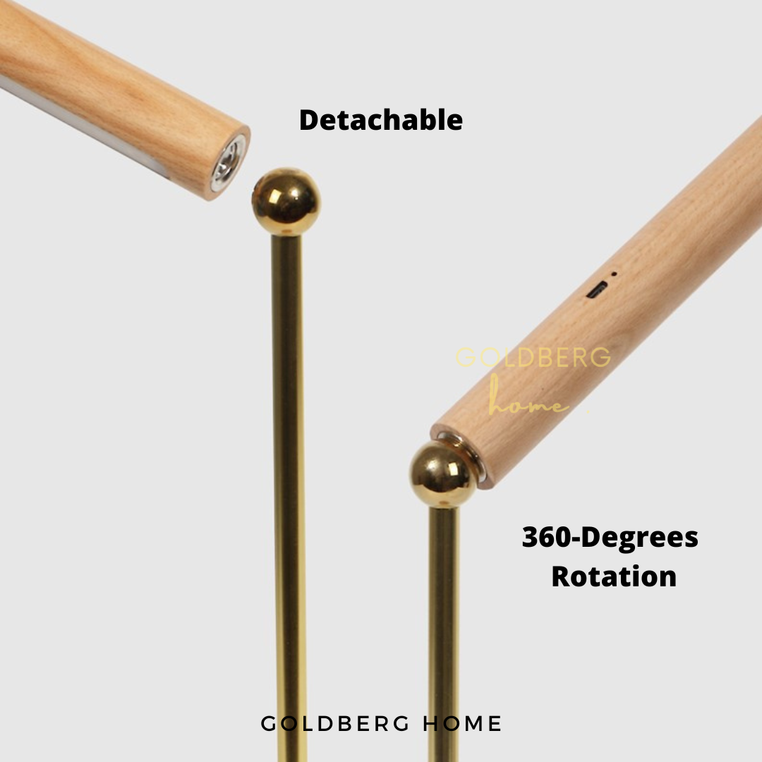 Close Up of Kiyo LED Table Lamp | USB Rechargeable Table Lamp | Goldberg Home SG