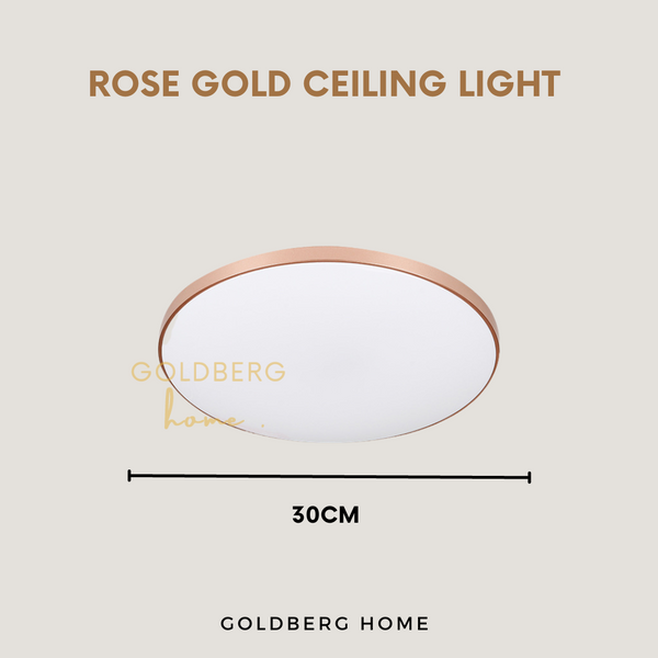Lanvin Rose Gold Ceiling Light 30cm 24W Daylight