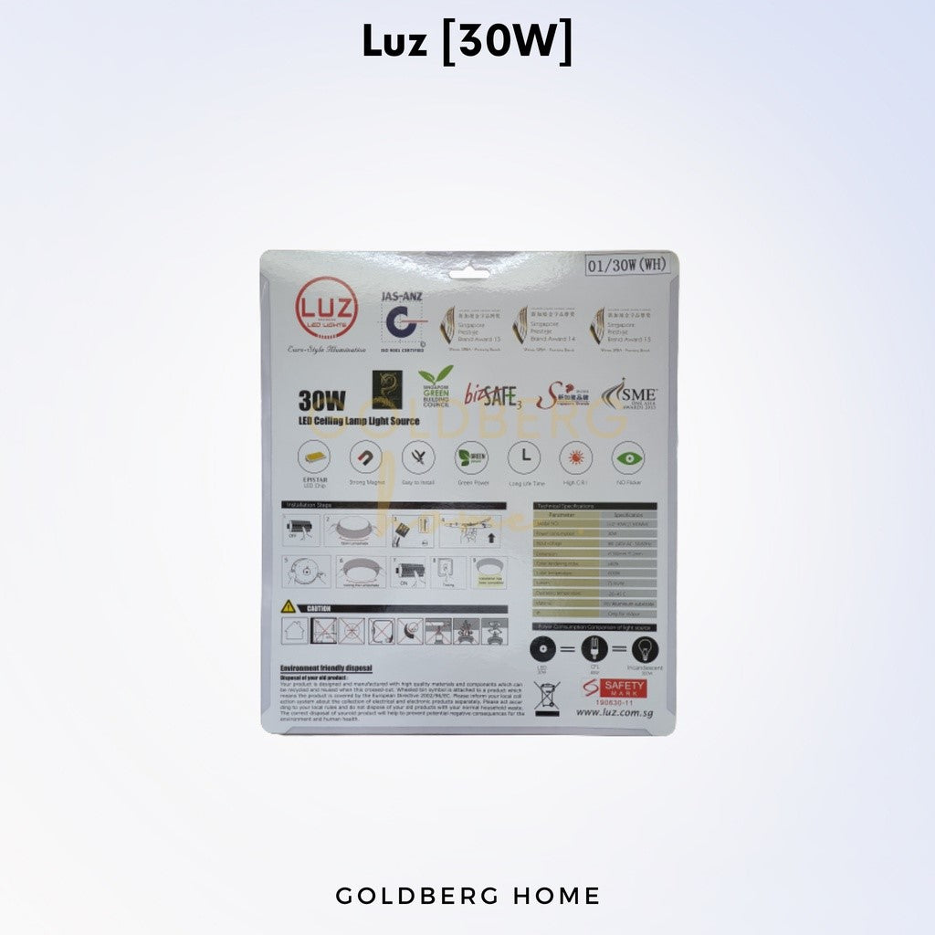 Luz LED Light Plate Goldberg Home SG