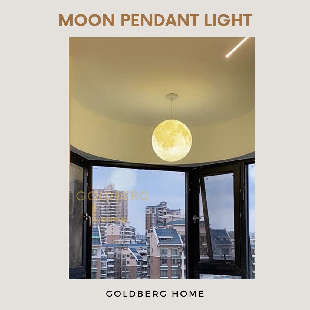 Goldberg Moon Pendant Light suitable for Living room | Sleek Pendant Light | Goldberg Home SG