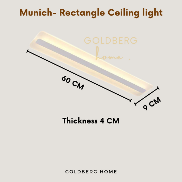 Munich 40 CM 60CM Long Rectangle Ceiling light 14W 22W