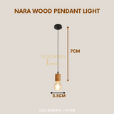 Nara Wood Pendant Light Goldberg Home SG