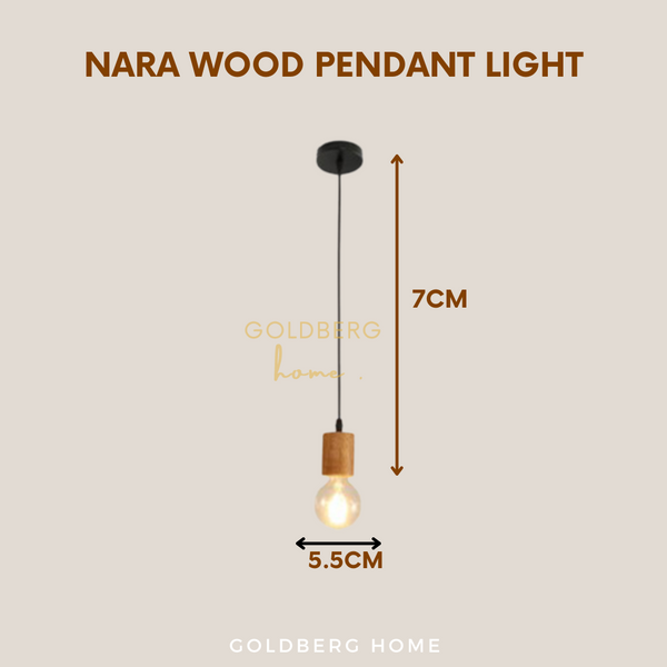 Nara Wood Pendant light 7CM