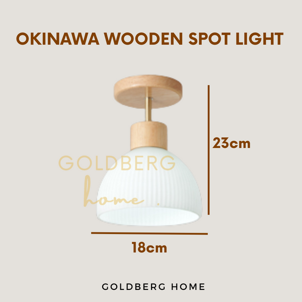 Okinawa Wooden Spot light 18CM- Nordic Downlight