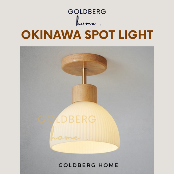 Okinawa Wooden Spot Light Goldberg Home SG