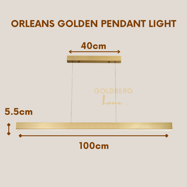 Orleans Golden Pendant Light 100CM 40W