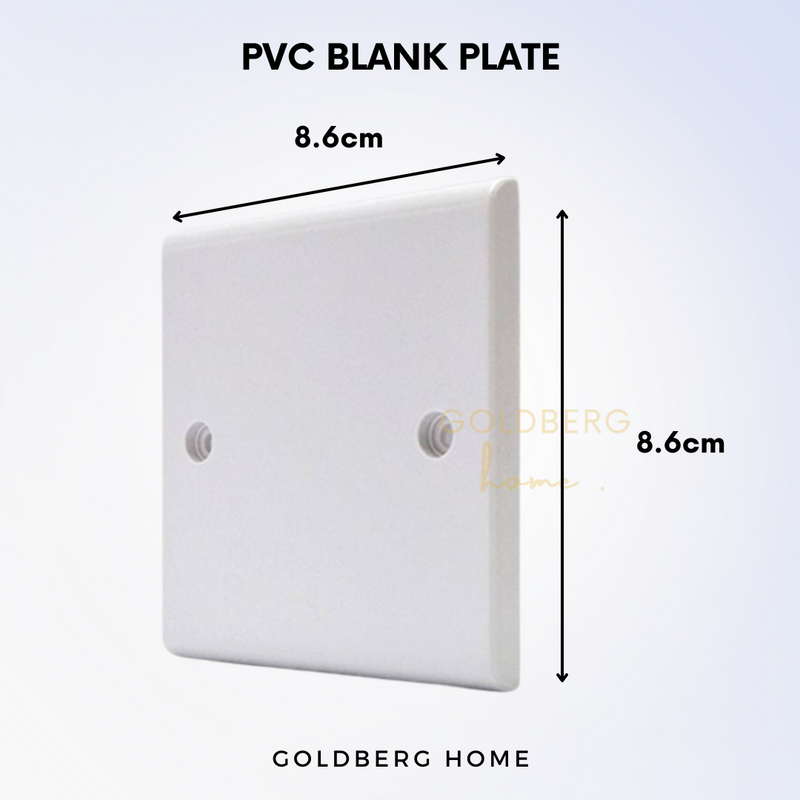 Single Double 1G 2G PVC Blank Plate