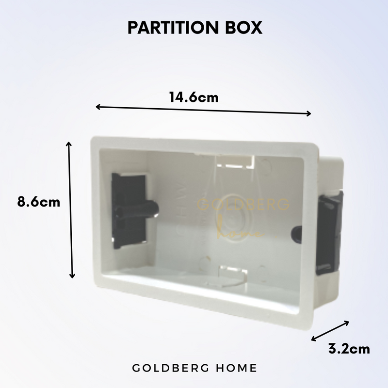 1 Gang 2 Gang Partition Box Standard Size | Goldberg Home SG