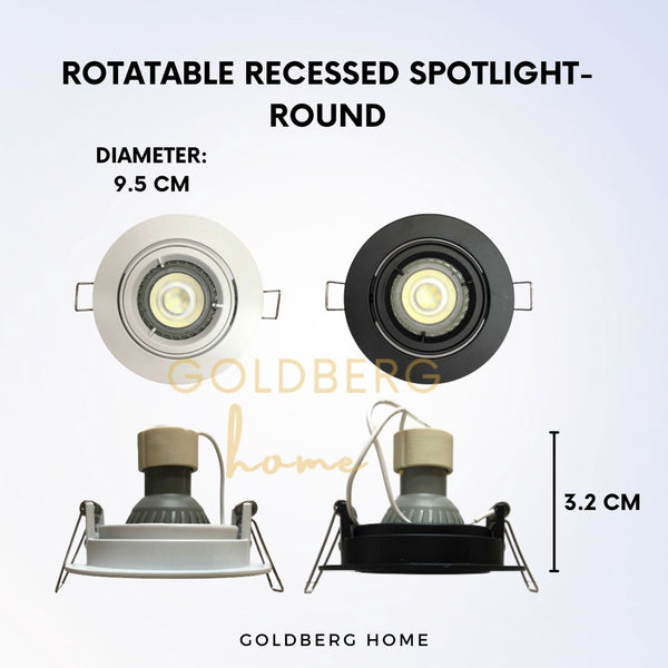 Racer Rotatable LED Spotlight Round Square Goldberg Home SG