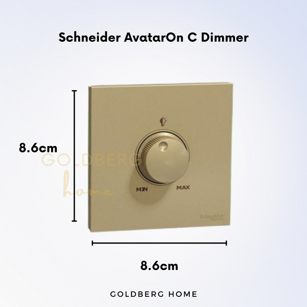 Schneider Avataron C 240V 250W Universal Dimmer with Switch Goldberg Home SG