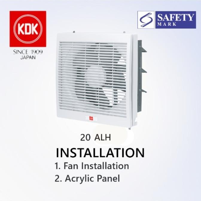 KDK 15 / 20 WHPCT Exhaust Fan suitable for SG HDB Condo Landed | Acrylic Panel Ventilating Fan installation | Goldberg Home SG
