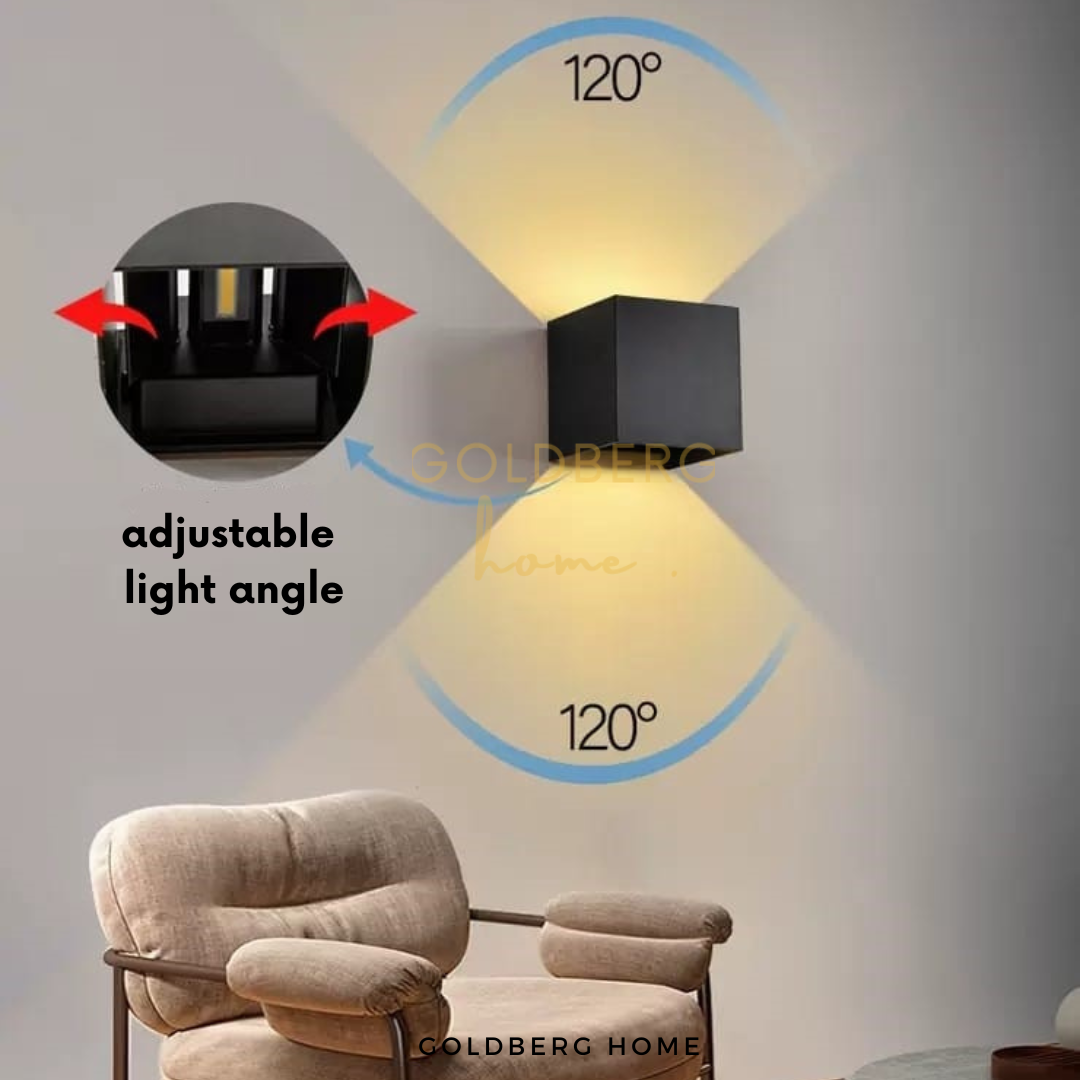 Demonstration of the adjustable top and bottom beam angles on the Bristol outdoor lights.