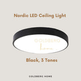 Black Edinburgh Premium LED with 3-Tone. Goldberg Home tritone fixture for versatile SG living rooms.